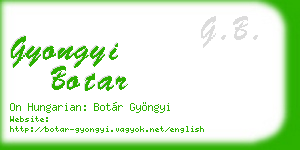gyongyi botar business card